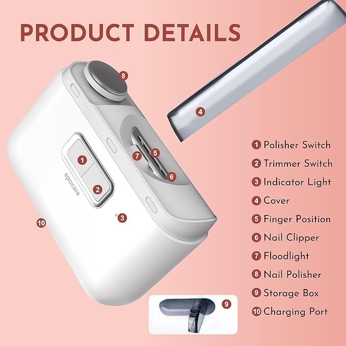 Electric Automatic Nail Clipper Trimmer