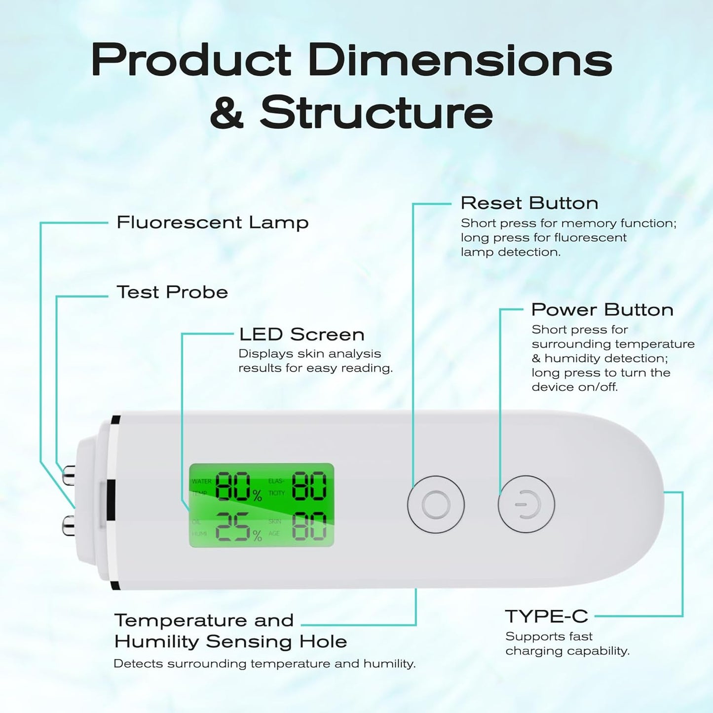 Skin Hydration Tester Monitor