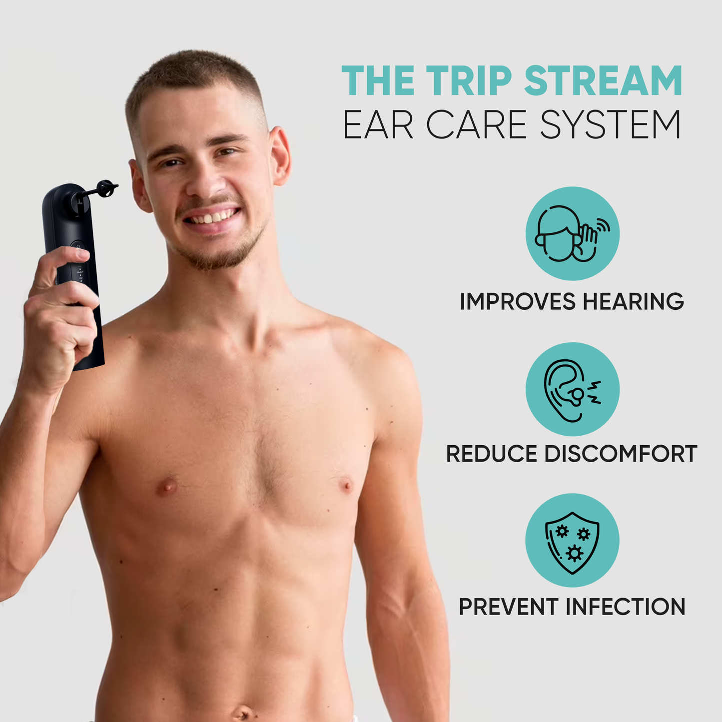 EarBrite™ Water Powered Ear Cleaner (Black)